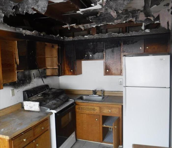 Image shows the result of a protein fire in the kitchen